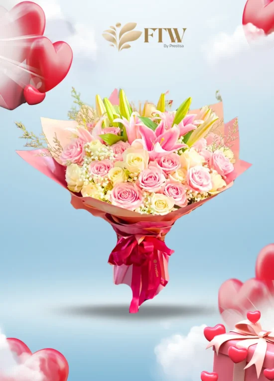 Karangan Bunga Bouquet - Valentine - Parselia - Indonesia - 016