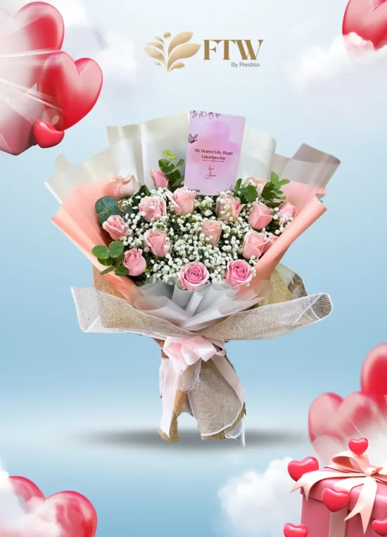 Karangan Bunga Bouquet - Valentine - Parselia - Indonesia - 017