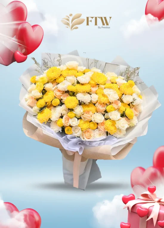 Karangan Bunga Bouquet - Valentine - Parselia - Indonesia - 025