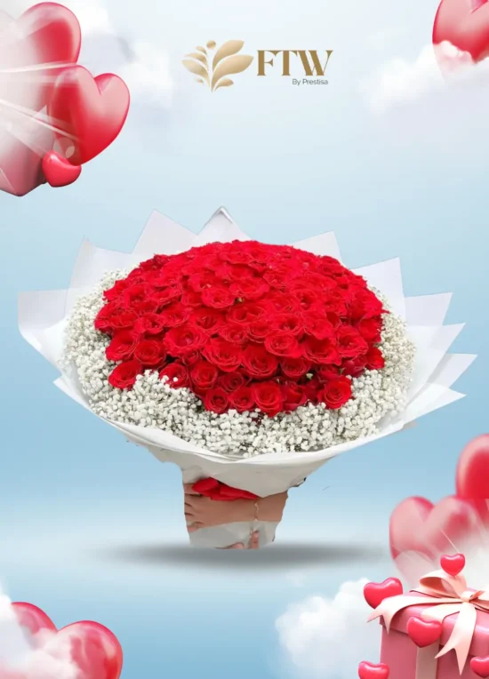 Karangan Bunga Bouquet - Valentine - Parselia - Indonesia - 026