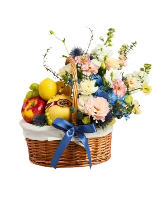 Blue Floral Rattan