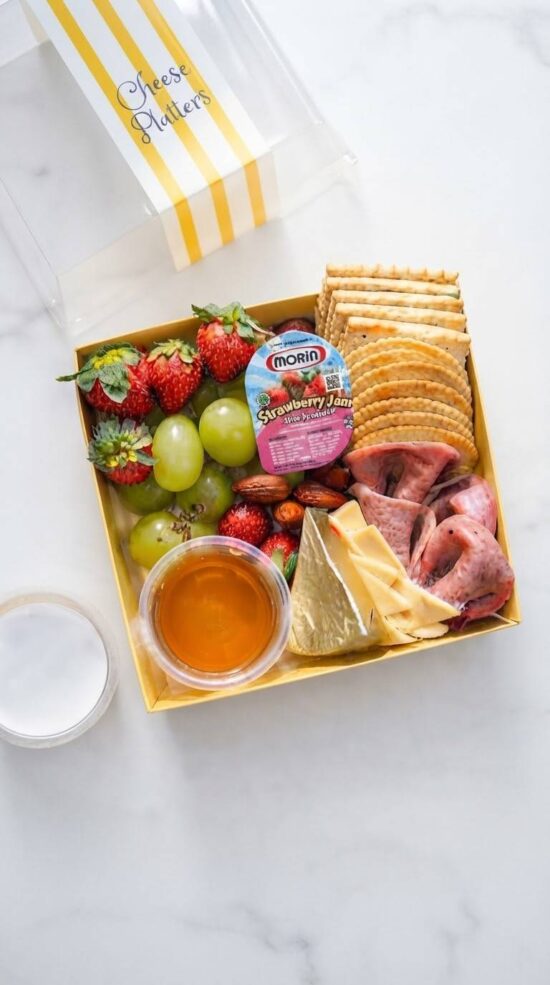 Cheese Platter With Fresh Berries